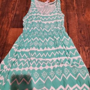 Teal striped dress